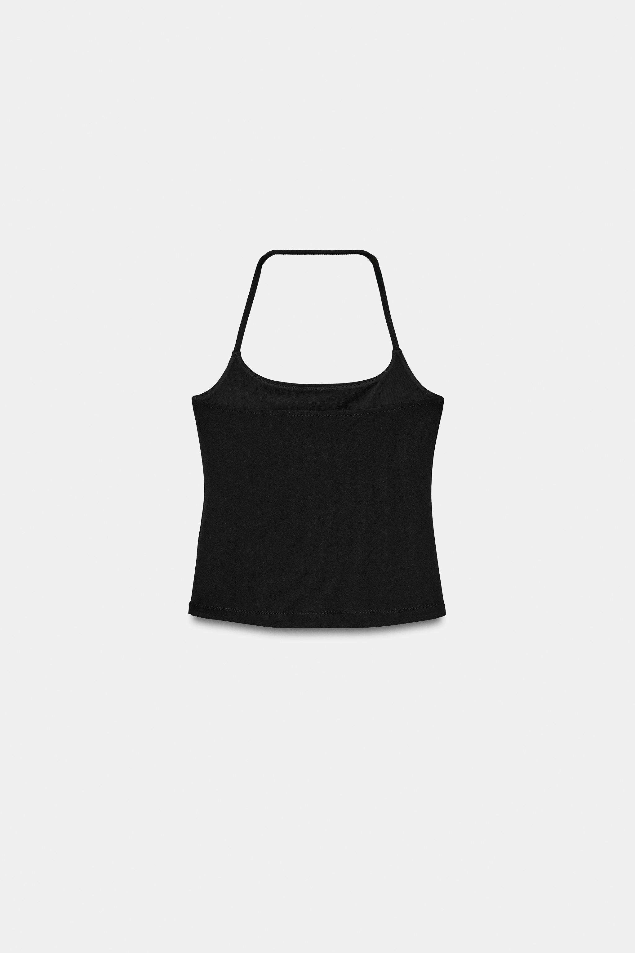 STRETCH KNIT HALTER TOP